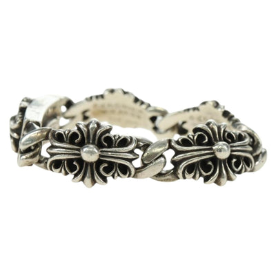 Chrome Hearts Keeper Link ID Bracelet Ag925 4 Links Silver Auth 176817SM - 0