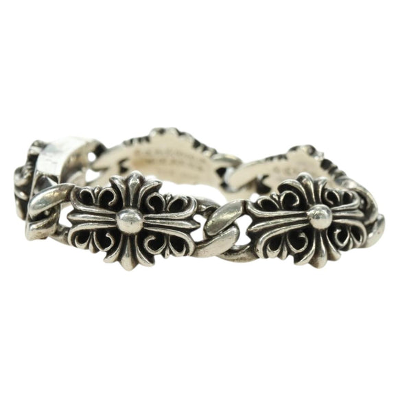 Chrome Hearts Keeper Link ID Bracelet Ag925 4 Links Silver Auth 176817SM