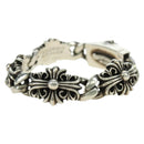 Chrome Hearts Keeper Link ID Bracelet Ag925 4 Links Silver Auth 176817SM-4