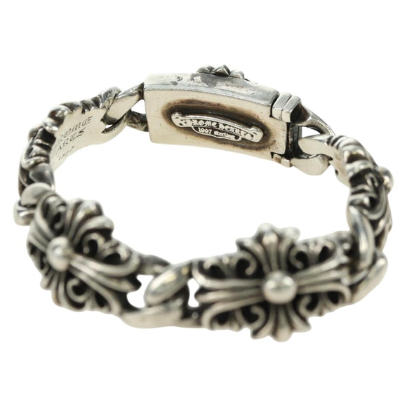 Chrome Hearts Keeper Link ID Bracelet Ag925 4 Links Silver Auth 176817SM