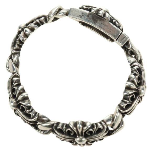 Chrome Hearts Keeper Link ID Bracelet Ag925 4 Links Silver Auth 176817SM