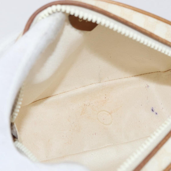 CELINE Macadam Canvas Shoulder Bag PVC White Auth 176818