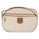 CELINE Macadam Canvas Shoulder Bag PVC White Auth 176818-13