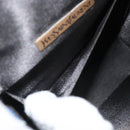SAINT LAURENT Shoulder Bag Satin Blue Gold Auth 176819A-20