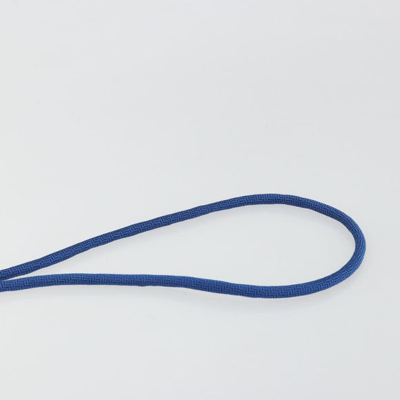 SAINT LAURENT Shoulder Bag Satin Blue Gold Auth 176819A