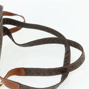 CELINE Macadam Canvas Backpack PVC Leather Brown Gold Auth 176821-10