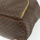 CELINE Macadam Canvas Backpack PVC Leather Brown Gold Auth 176821-12
