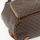 CELINE Macadam Canvas Backpack PVC Leather Brown Gold Auth 176821-13
