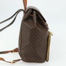 CELINE Macadam Canvas Backpack PVC Leather Brown Gold Auth 176821-4
