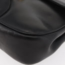 GUCCI Web Sherry Line Jackie Shoulder Bag Leather Black Gold Red Auth 176825A-14