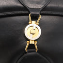GUCCI Web Sherry Line Jackie Shoulder Bag Leather Black Gold Red Auth 176825A-17