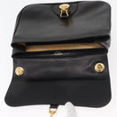 GUCCI Web Sherry Line Jackie Shoulder Bag Leather Black Gold Red Auth 176825A-10