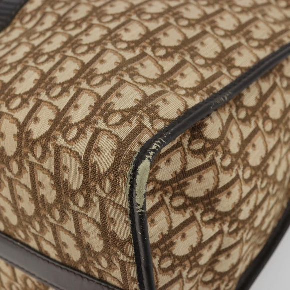 Christian Dior Trotter Canvas Hand Bag Beige Auth 176827