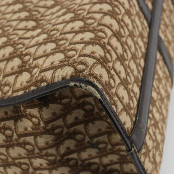 Christian Dior Trotter Canvas Hand Bag Beige Auth 176827