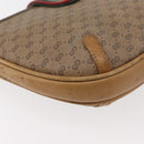 GUCCI Micro GG Supreme Shoulder Bag PVC Beige Gold Auth 176833-15