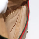 GUCCI Micro GG Supreme Shoulder Bag PVC Beige Gold Auth 176833-18