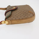 GUCCI Micro GG Supreme Shoulder Bag PVC Beige Gold Auth 176833-4
