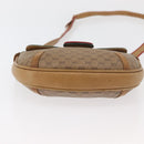 GUCCI Micro GG Supreme Shoulder Bag PVC Beige Gold Auth 176833-5