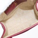 Salvatore Ferragamo Gancini Hand Bag Canvas 2way Red Gold Auth 176834-19