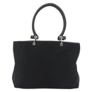 Salvatore Ferragamo Gancini Tote Bag Nylon Black Silver Auth 176841A-13