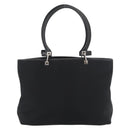 Salvatore Ferragamo Gancini Tote Bag Nylon Black Silver Auth 176841A-2