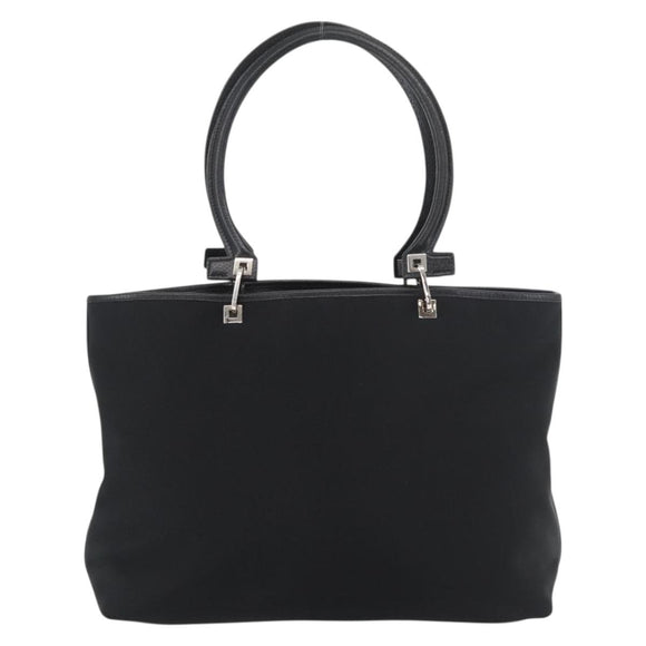 Salvatore Ferragamo Gancini Tote Bag Nylon Black Silver Auth 176841A