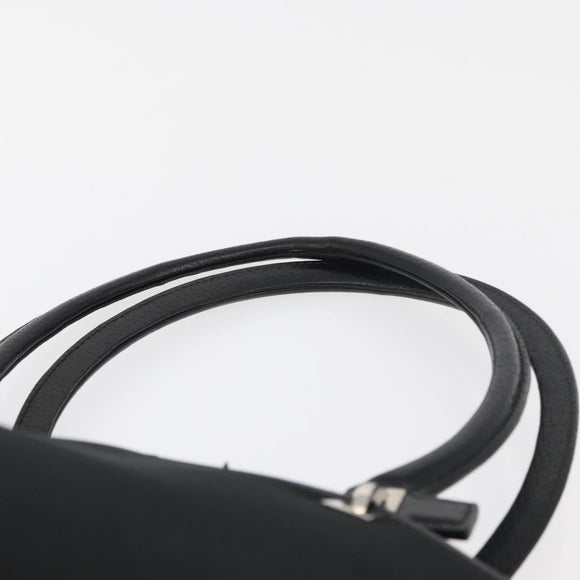 Salvatore Ferragamo Gancini Tote Bag Nylon Black Silver Auth 176841A