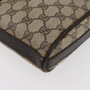 GUCCI GG Supreme Web Sherry Line Shoulder Bag PVC Beige Gold Auth 176846-15