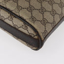 GUCCI GG Supreme Web Sherry Line Shoulder Bag PVC Beige Gold Auth 176846-16