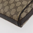 GUCCI GG Supreme Web Sherry Line Shoulder Bag PVC Beige Gold Auth 176846-17