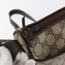 GUCCI GG Supreme Web Sherry Line Shoulder Bag PVC Beige Gold Auth 176846-9