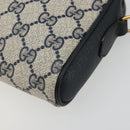 GUCCI Micro GG Supreme Sherry Line Bag PVC Navy Gold 116 02 055 Auth 176847-10