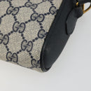 GUCCI Micro GG Supreme Sherry Line Bag PVC Navy Gold 116 02 055 Auth 176847-12