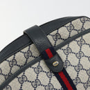 GUCCI Micro GG Supreme Sherry Line Bag PVC Navy Gold 116 02 055 Auth 176847-14