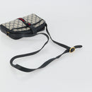 GUCCI Micro GG Supreme Sherry Line Bag PVC Navy Gold 116 02 055 Auth 176847-7