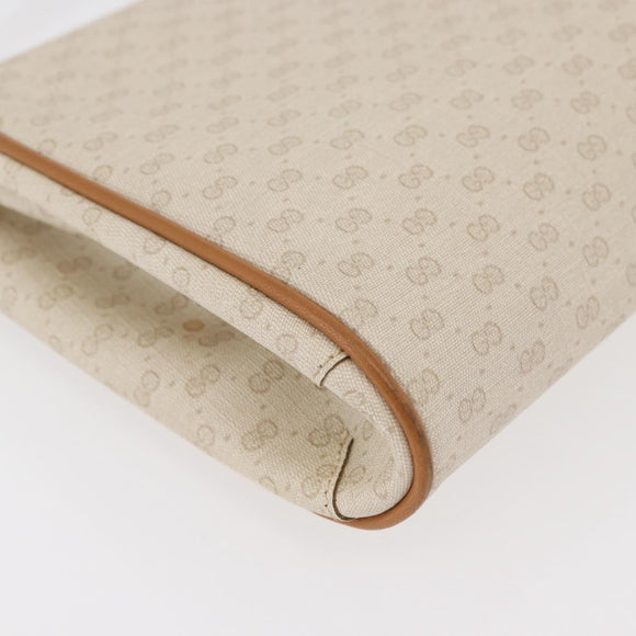 GUCCI Micro GG Supreme Shoulder Bag PVC Ivory Gold 004 14 1923 Auth 176849