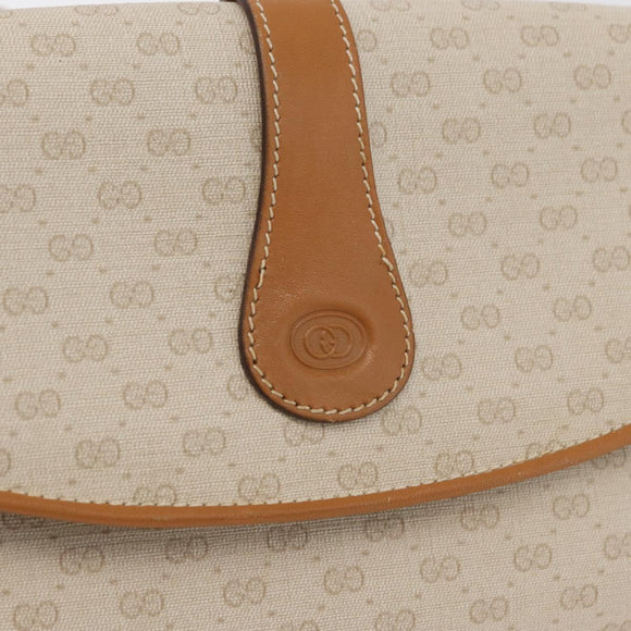 GUCCI Micro GG Supreme Shoulder Bag PVC Ivory Gold 004 14 1923 Auth 176849