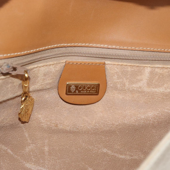 GUCCI Micro GG Supreme Shoulder Bag PVC Ivory Gold 004 14 1923 Auth 176849