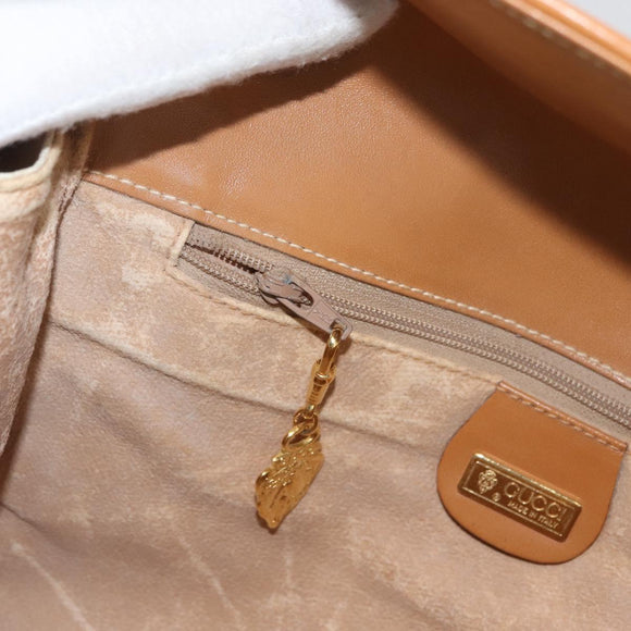GUCCI Micro GG Supreme Shoulder Bag PVC Ivory Gold 004 14 1923 Auth 176849