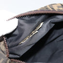 FENDI Zucca Canvas Shoulder Bag Black Brown Auth 176850A-15
