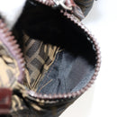 FENDI Zucca Canvas Shoulder Bag Black Brown Auth 176850A-23
