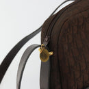 Christian Dior Trotter Canvas Shoulder Bag Brown Gold Auth 176852A-10