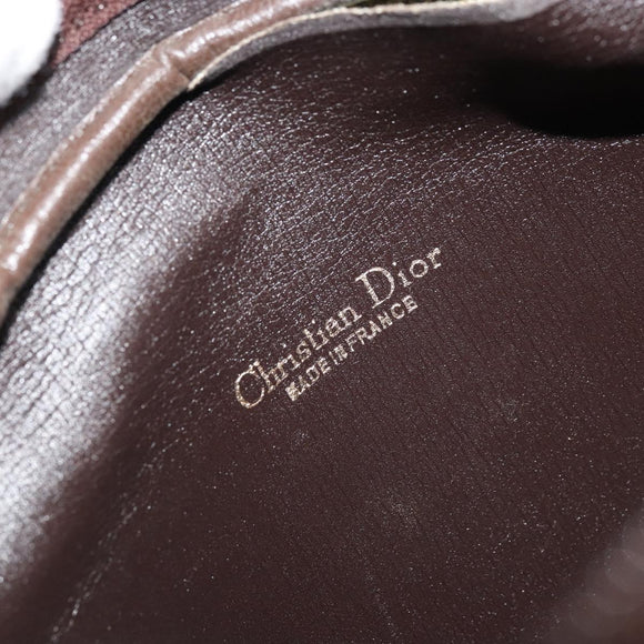 Christian Dior Trotter Canvas Shoulder Bag Brown Gold Auth 176852A