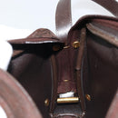 Christian Dior Trotter Canvas Shoulder Bag Brown Gold Auth 176852A-20
