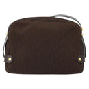 Christian Dior Trotter Canvas Shoulder Bag Brown Gold Auth 176852A-2