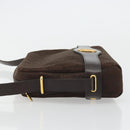 Christian Dior Trotter Canvas Shoulder Bag Brown Gold Auth 176852A-4