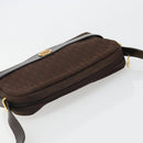 Christian Dior Trotter Canvas Shoulder Bag Brown Gold Auth 176852A-6