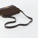 Christian Dior Trotter Canvas Shoulder Bag Brown Gold Auth 176852A-7
