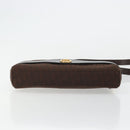 Christian Dior Trotter Canvas Shoulder Bag Brown Gold Auth 176852A-5