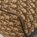 Christian Dior Trotter Canvas Boston Bag Beige Gold Auth 176853-15